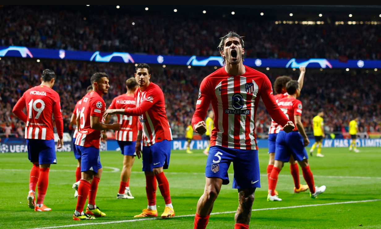 أتلتيكو مدريد يتفوق على دورتموند في ربع نهائي دوري الأبطال