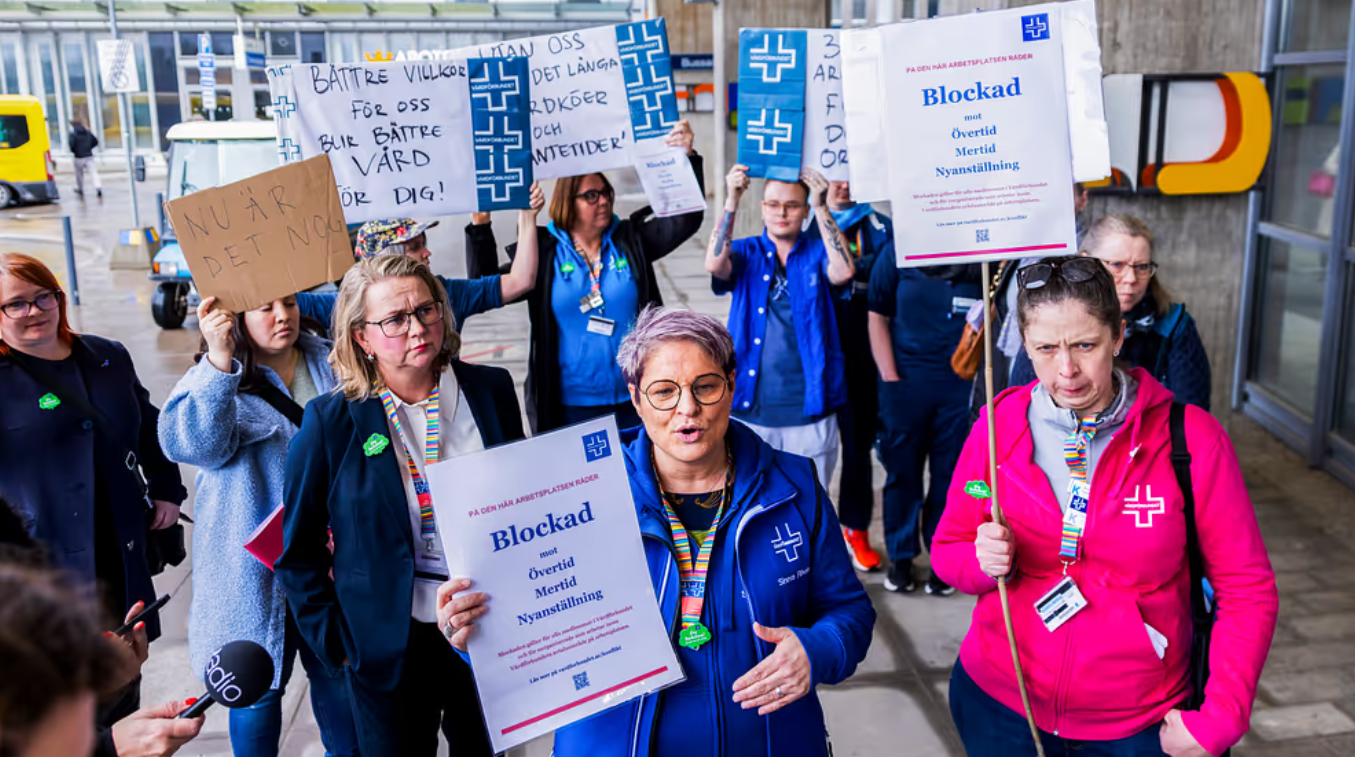 نقابة الرعاية الصحية تعلن عن إضراب موسع في خمس مناطق سويدية